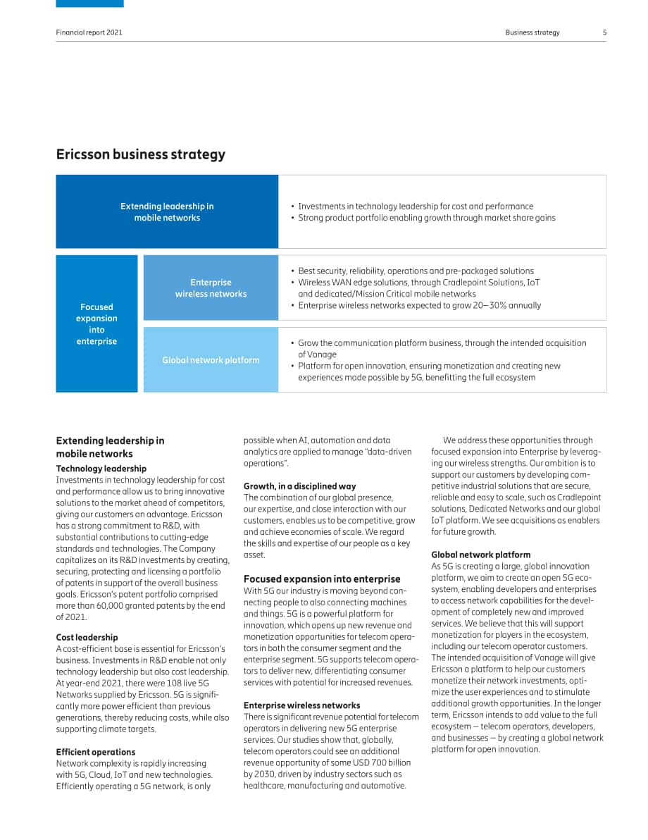 愛(ài)立信（Ericsson）公司（ERICSSON）2021年年度報(bào)告（英文版）（219頁(yè)）.pdf_第9頁(yè)