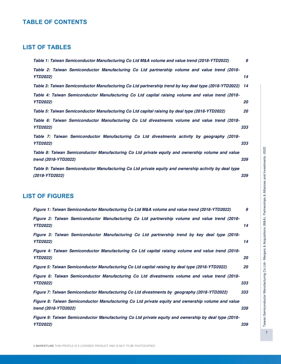 MarketLine：臺積電公司（TSMC）并購、聯盟與投資分析報告（英文版）（351頁）.pdf_第7頁