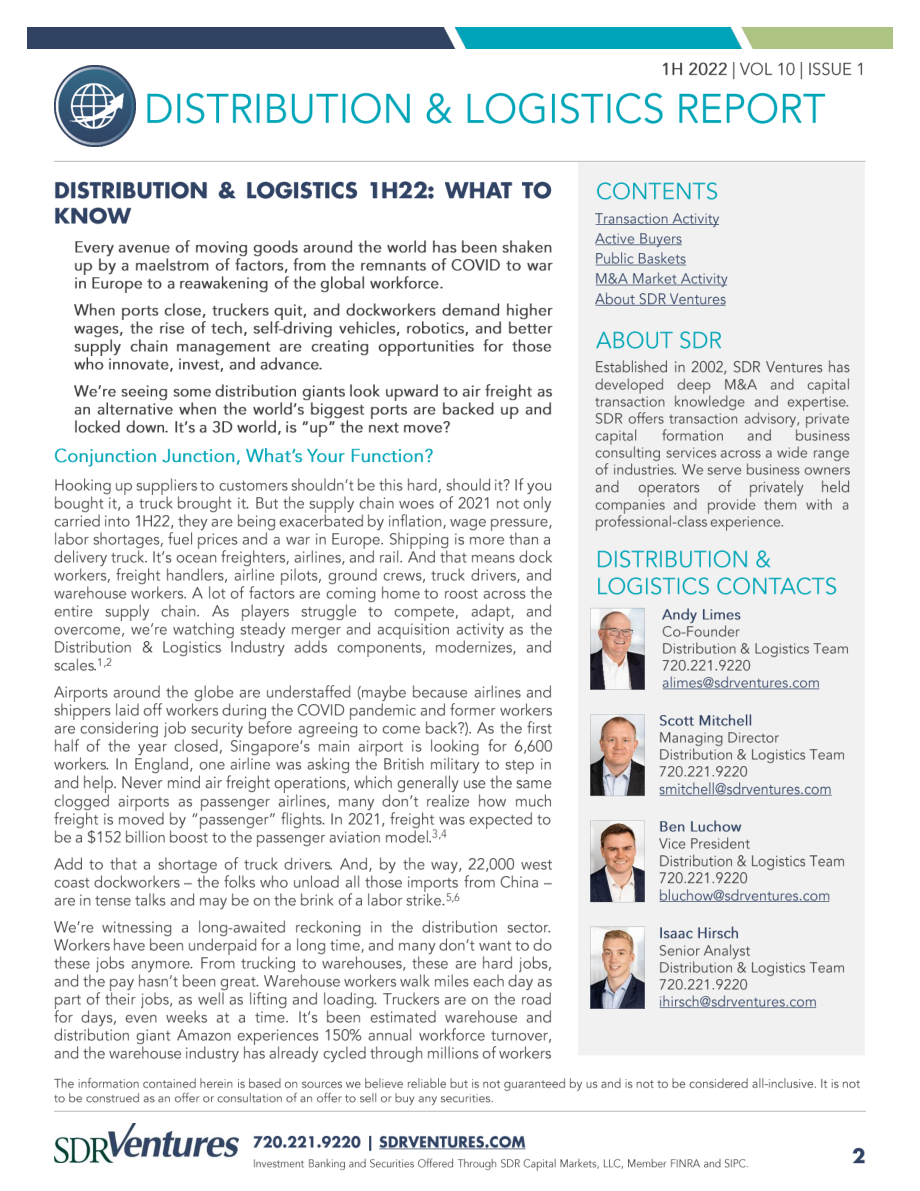 SDR Ventures：2022年上半年物流配送行業并購趨勢報告（英文版）（15頁）.pdf_第2頁