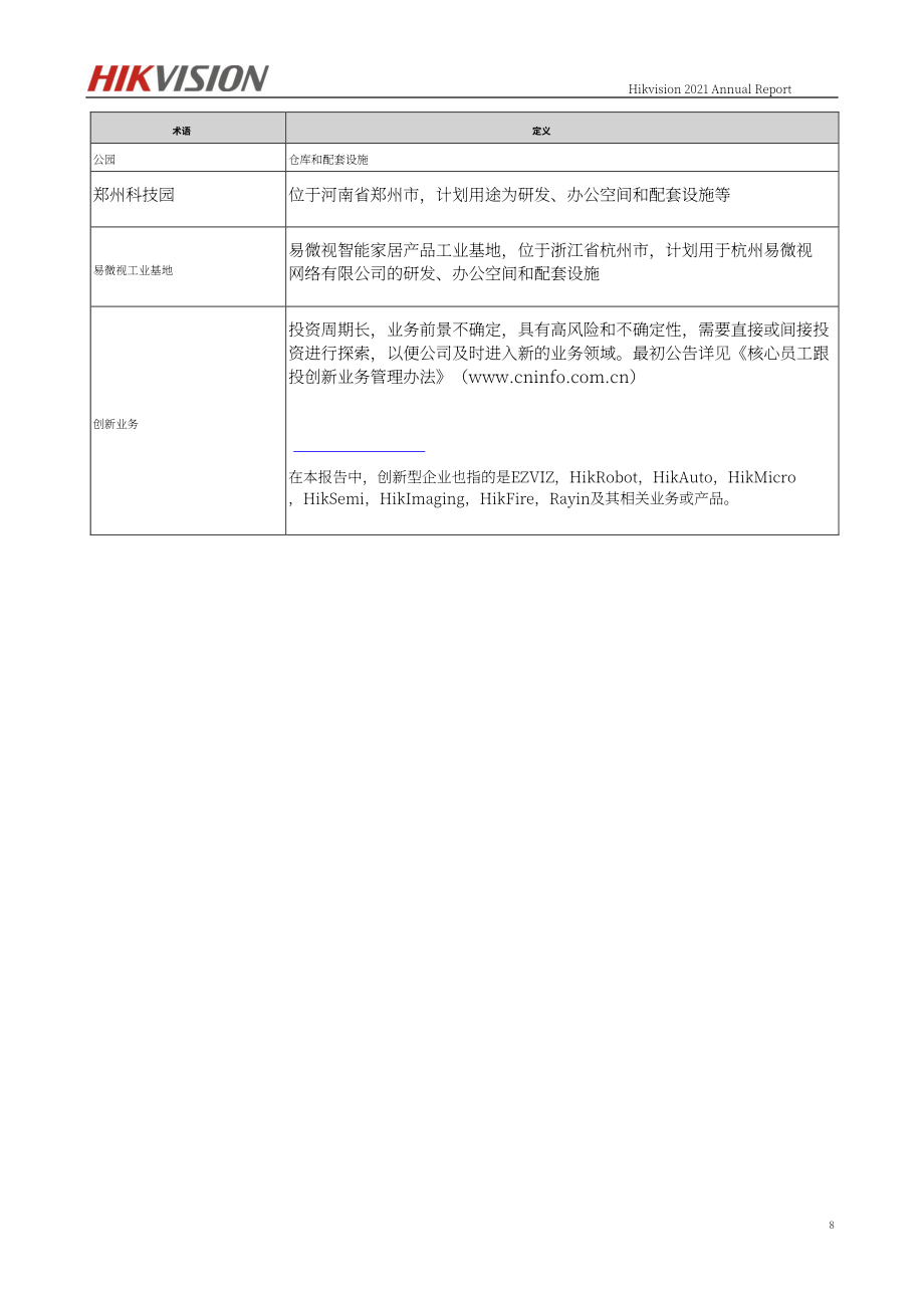 杭州海康威視數(shù)字技術(shù)股份有限公司2021年年度報(bào)告（英文版）（403頁）.PDF_第9頁