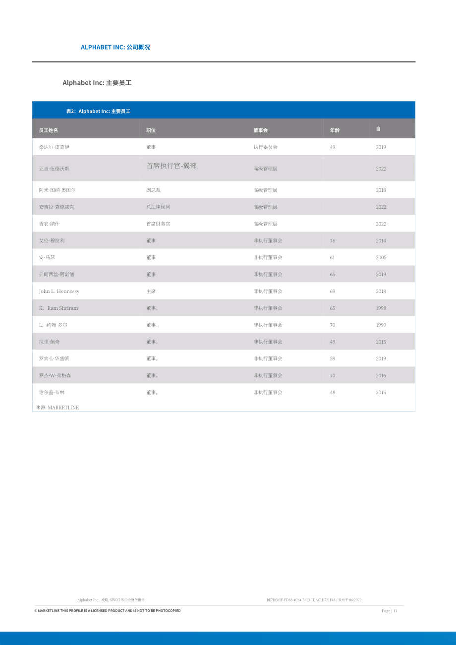 MarketLine：Alphabet公司發展概況、SWOT與財務狀況深度分析報告（英文版）（208頁）.pdf_第11頁