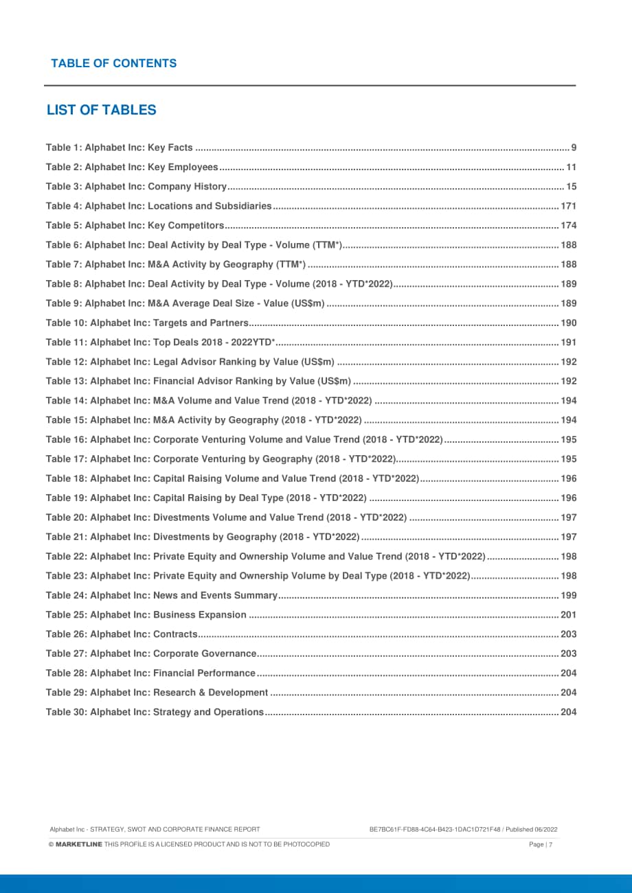 MarketLine：Alphabet公司發展概況、SWOT與財務狀況深度分析報告（英文版）（208頁）.pdf_第7頁