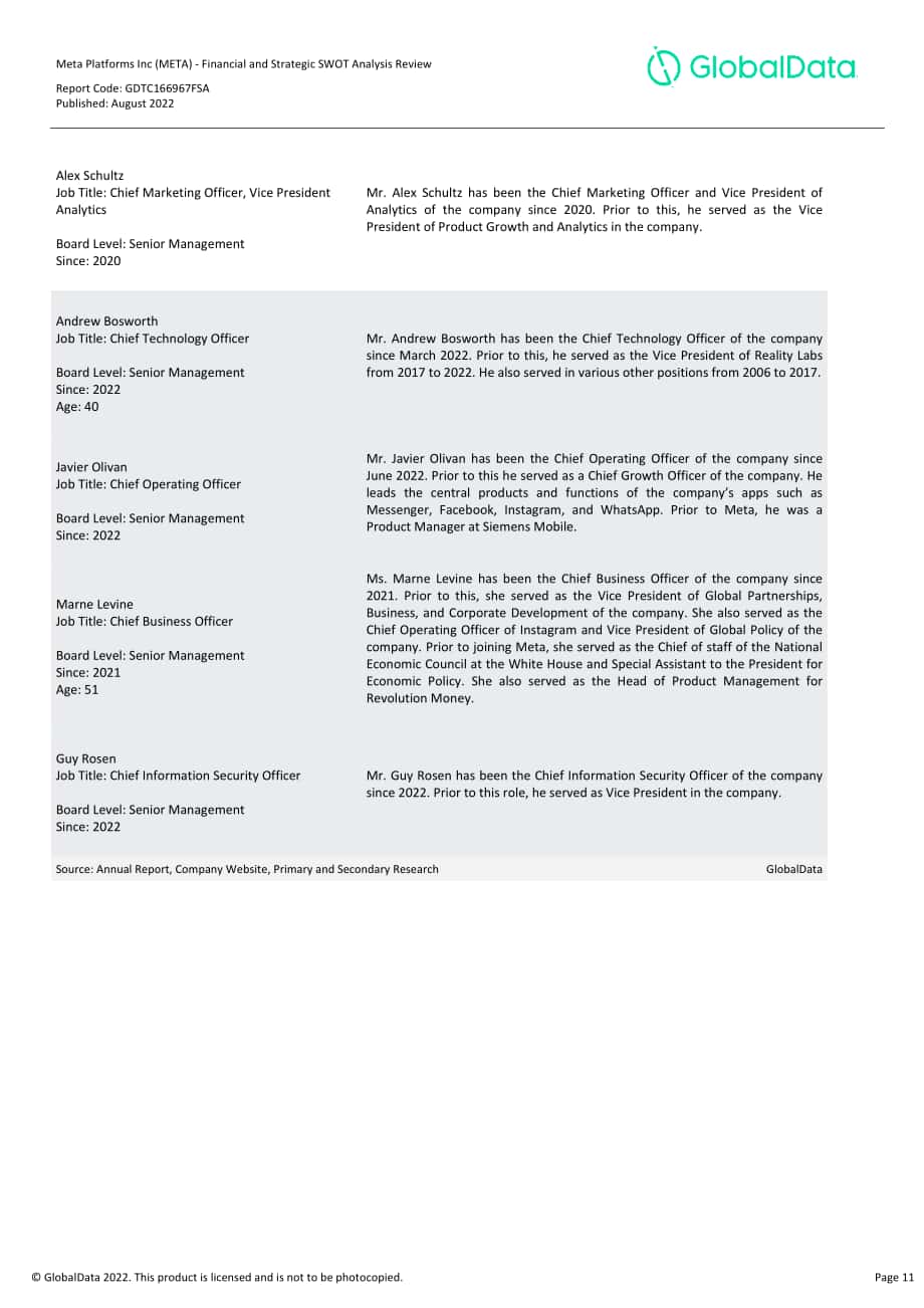 GlobalData：Facebook公司財務狀況與SWOT戰略分析綜述報告（英文版）（108頁）.pdf_第11頁