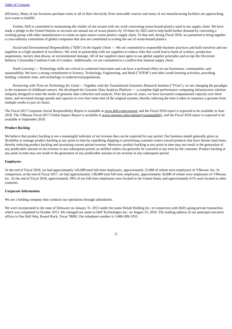戴爾科技公司（DELL TECHNOLOGIES）2018財年年度報告（英文版）（216頁）.pdf_第11頁