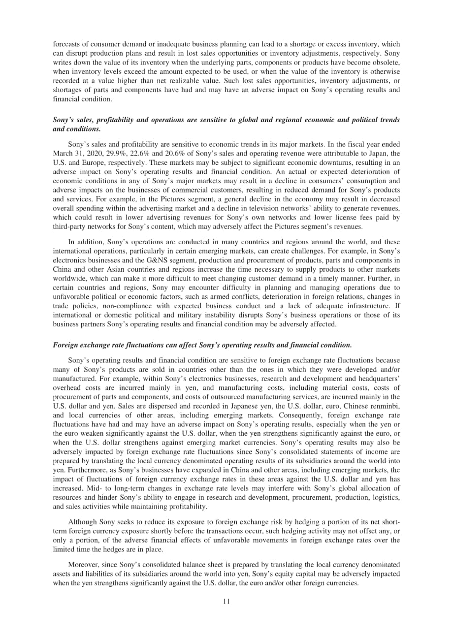索尼（SONY）2019財年年度報告（英文版）（212頁）.pdf_第11頁