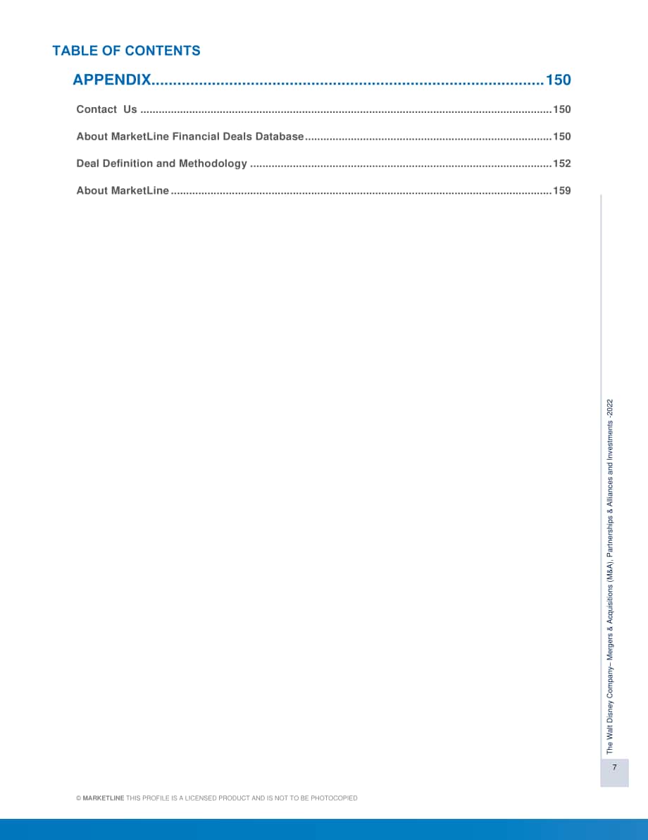 MarketLine：華特迪士尼公司并購、聯盟與投資分析報告（英文版）（160頁）.pdf_第7頁