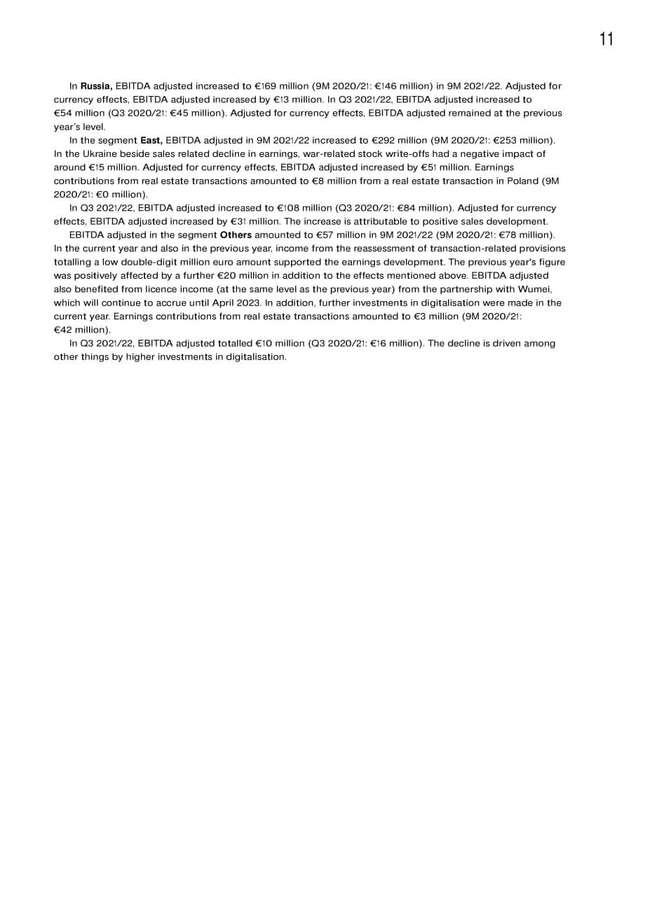 麥德龍（METRO）2021-2022年第三季度財報（英文版）（26頁）.pdf_第11頁