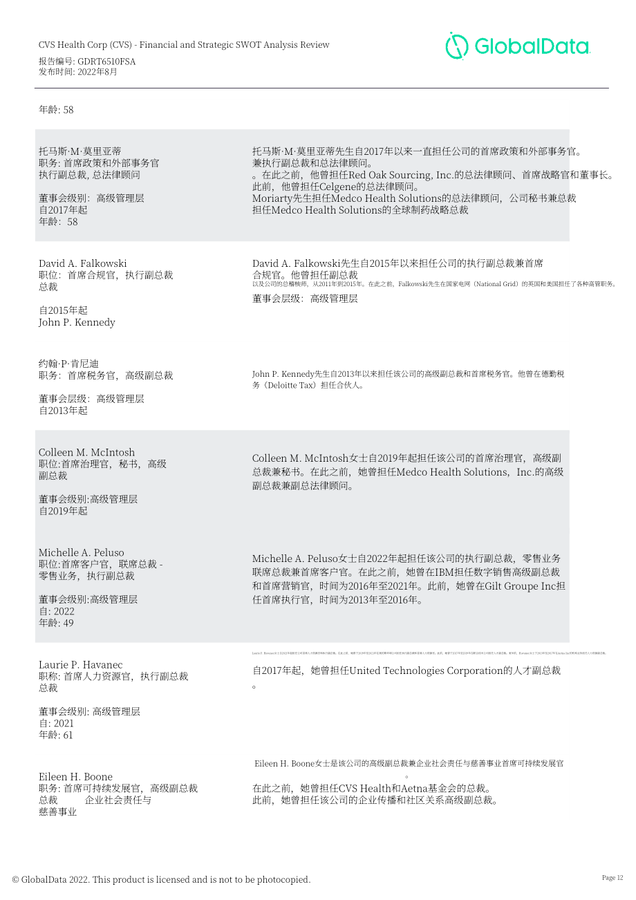 GlobalData：CVS Health公司財務狀況與SWOT戰略分析綜述報告（英文版）（152頁）.pdf_第12頁