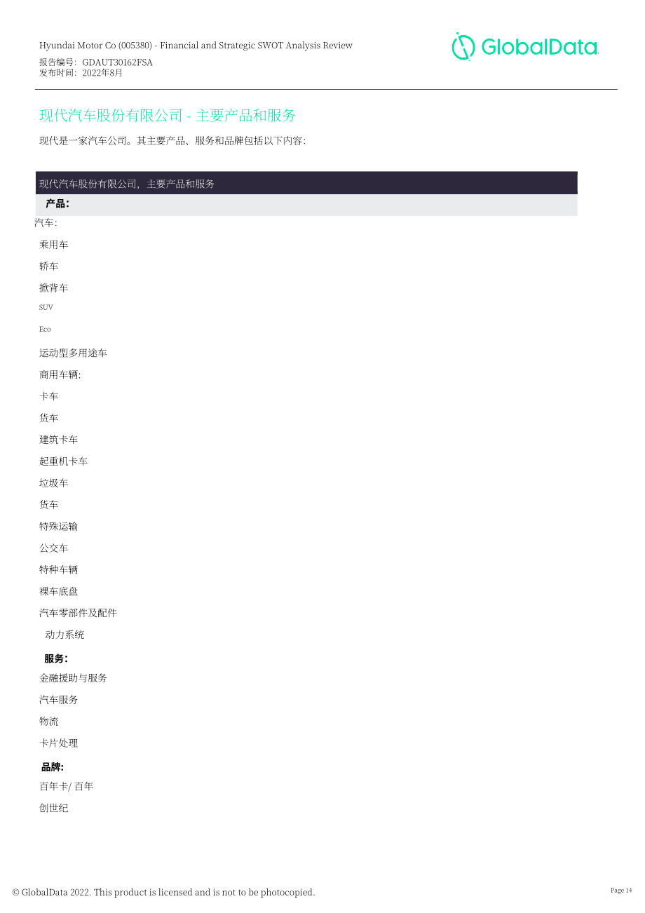 GlobalData：現代汽車公司財務狀況與SWOT戰略分析綜述報告（英文版）（200頁）.pdf_第14頁