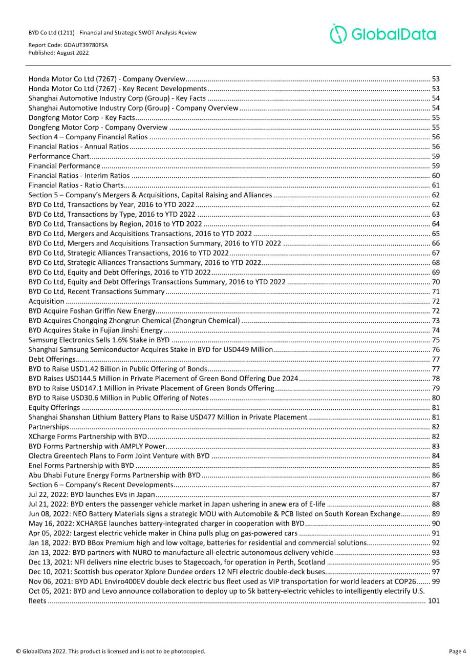 GlobalData：比亞迪公司財務(wù)狀況與SWOT戰(zhàn)略分析綜述報告（英文版）（109頁）.pdf_第4頁
