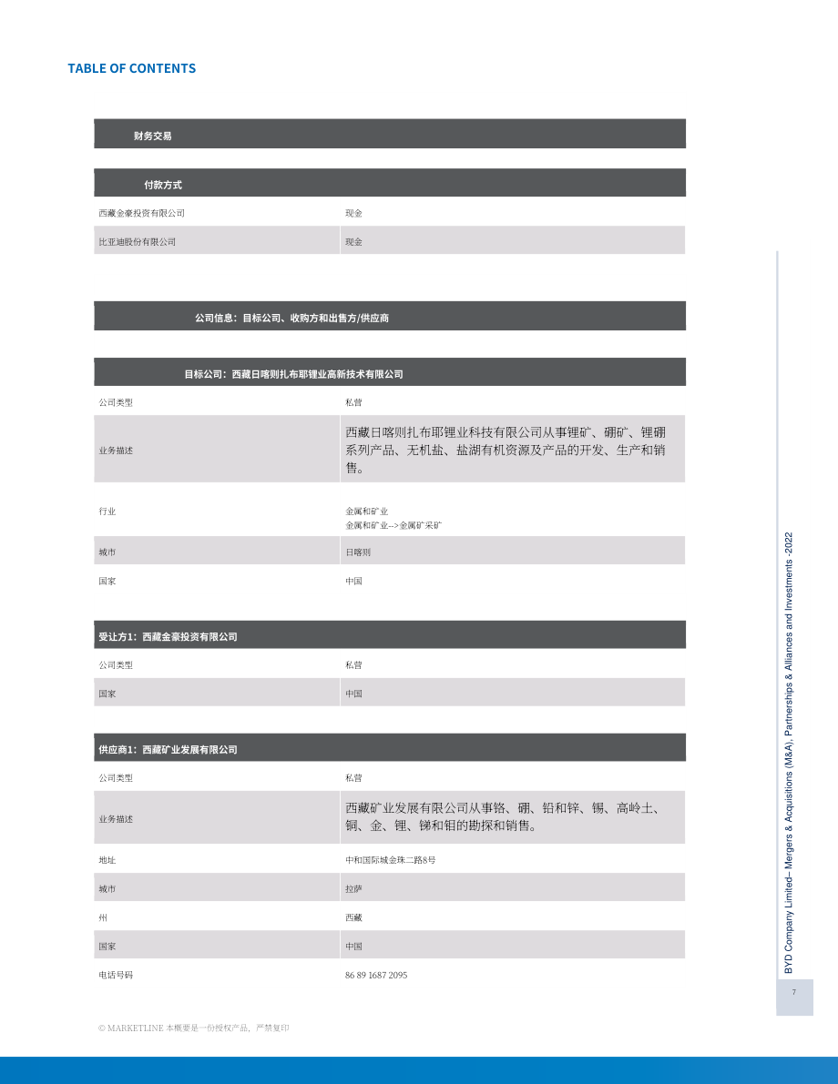 MarketLine：比亞迪公司并購、聯盟與投資分析報告（英文版）（107頁）.pdf_第7頁