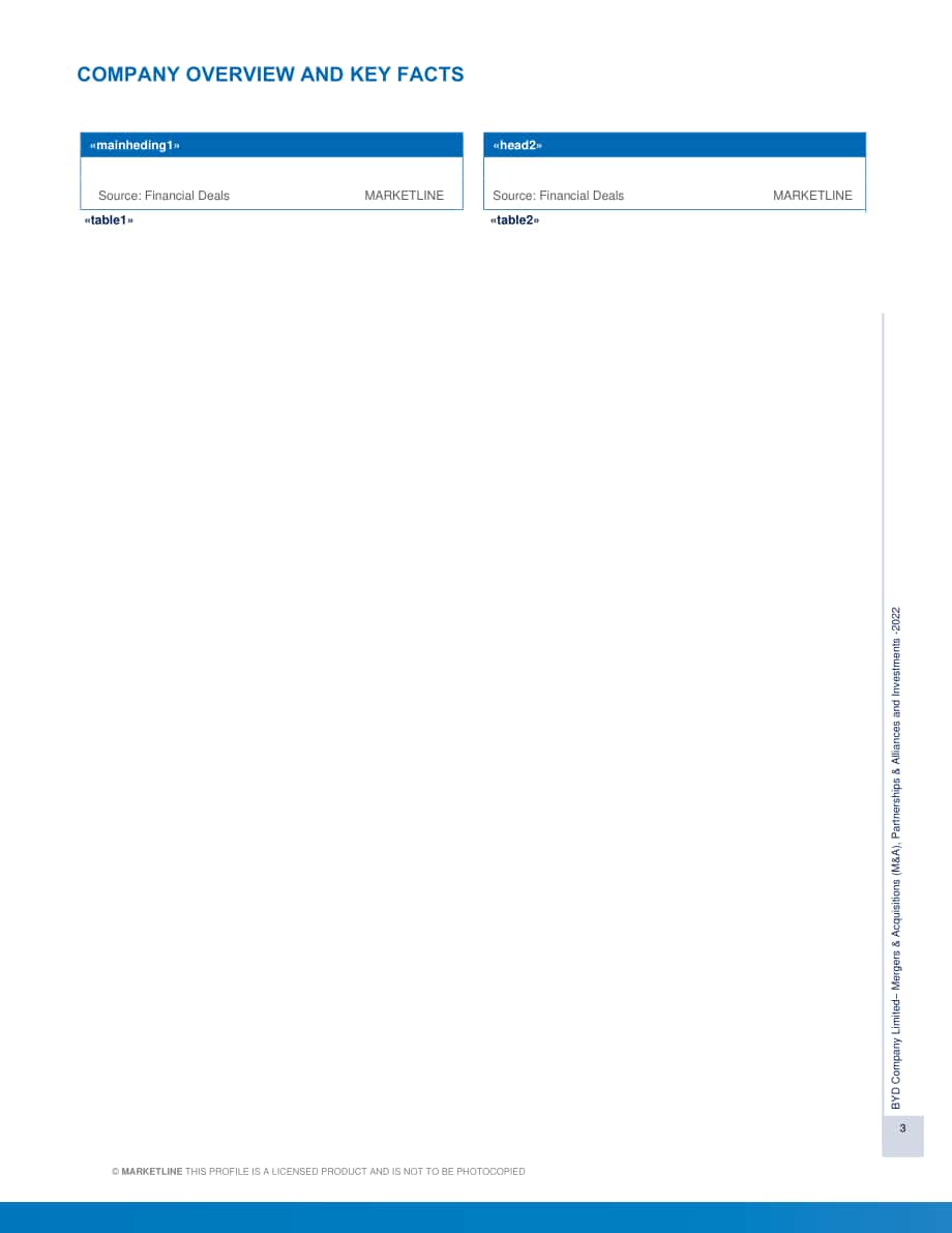 MarketLine：比亞迪公司并購、聯盟與投資分析報告（英文版）（107頁）.pdf_第3頁