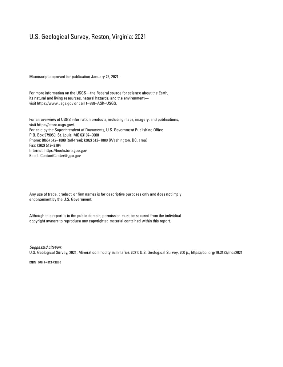 美國地質調查局（USGS）：2021年礦產品概要報告（英文版）（204頁）.pdf_第4頁