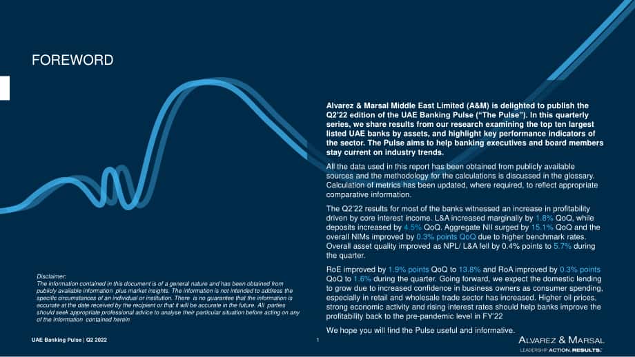 Alvarez & Marsal：2022年第二季度阿聯酋銀行業脈搏報告（英文版）（23頁）.pdf_第2頁