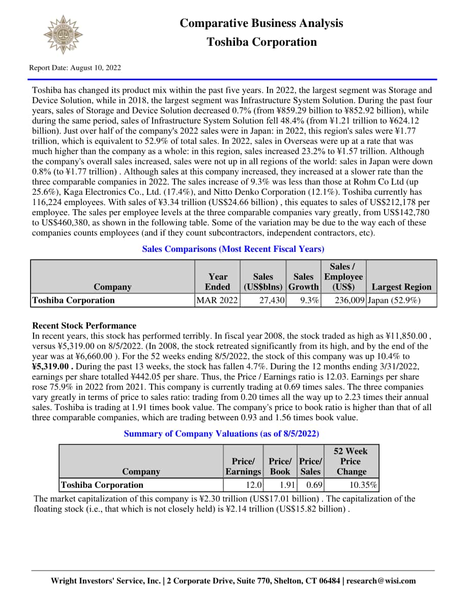 Wright：東芝公司綜合分析報告（英文版）（70頁）.pdf_第4頁