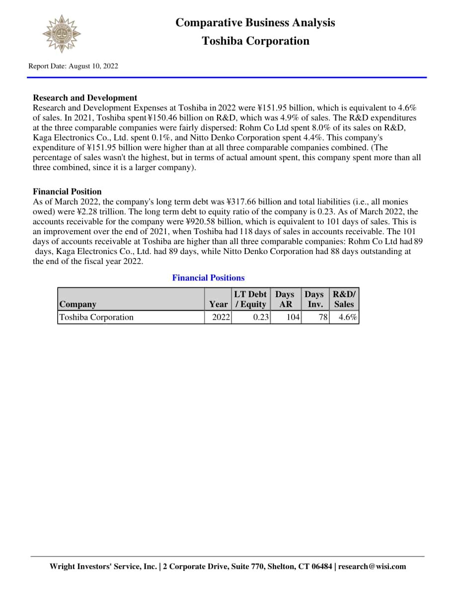 Wright：東芝公司綜合分析報告（英文版）（70頁）.pdf_第6頁