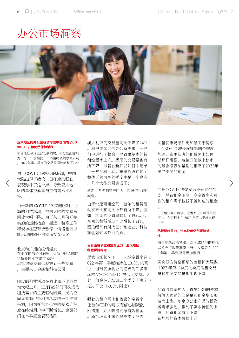 仲量聯行（JLL）：2022年第二季度亞太地區辦公樓市場洞察報告（英文版）（39頁） (1).pdf_第6頁