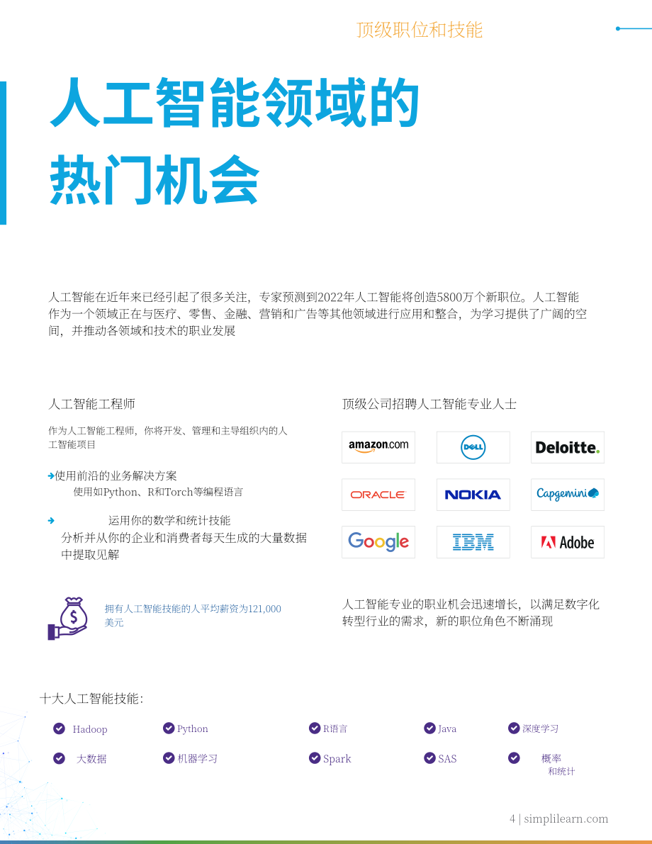 Simplilearn：2022年人工智能職業(yè)指南-通往成功AI職業(yè)生涯的個(gè)性化路線圖（英文版）（7頁）.pdf_第4頁