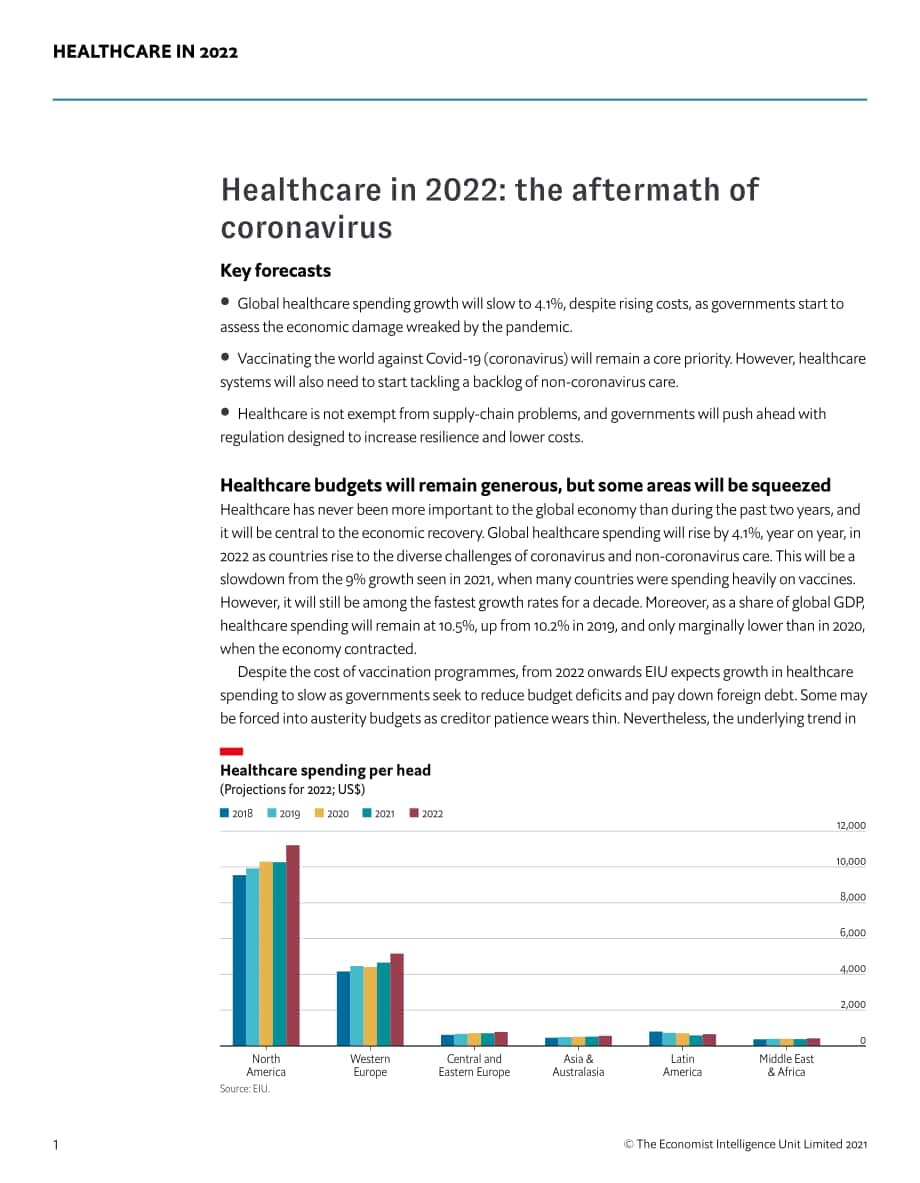經濟學人智庫 (EIU)：2022年醫療保健行業報告（英文版）（8頁）.pdf_第3頁