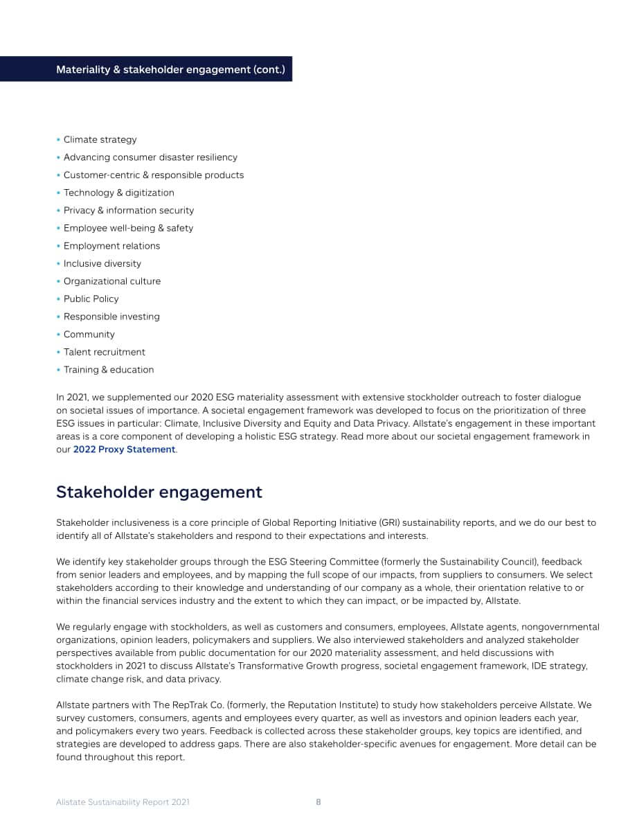 好事達（ALLSTATE）2021年可持續發展報告（英文版）（106頁）.pdf_第8頁
