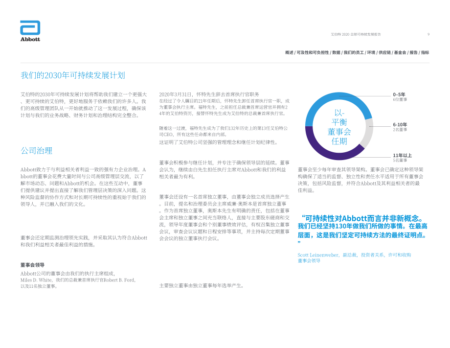 雅培公司（ABBOTT LABORATORIES）2020年可持續發展報告（英文版）（174頁）.pdf_第12頁