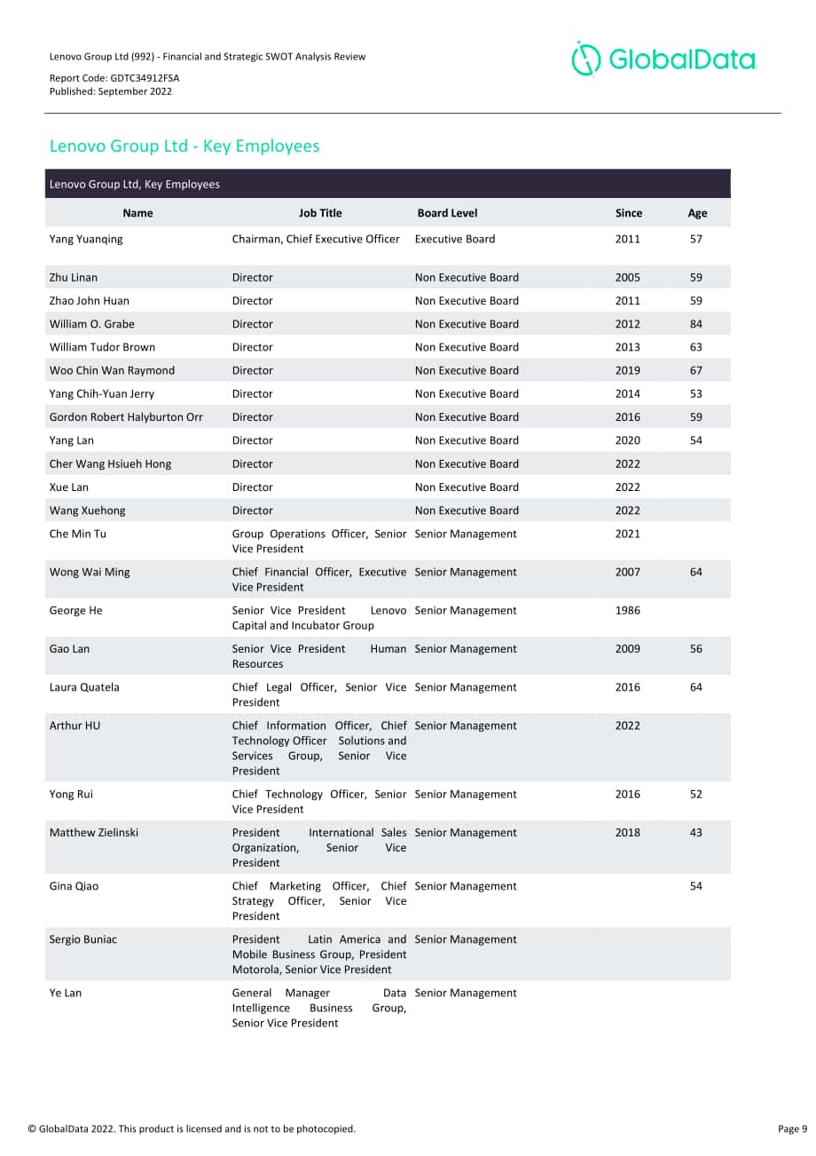 GlobalData：聯想集團有限公司財務狀況與SWOT戰略分析綜述報告（英文版）（120頁）.pdf_第9頁