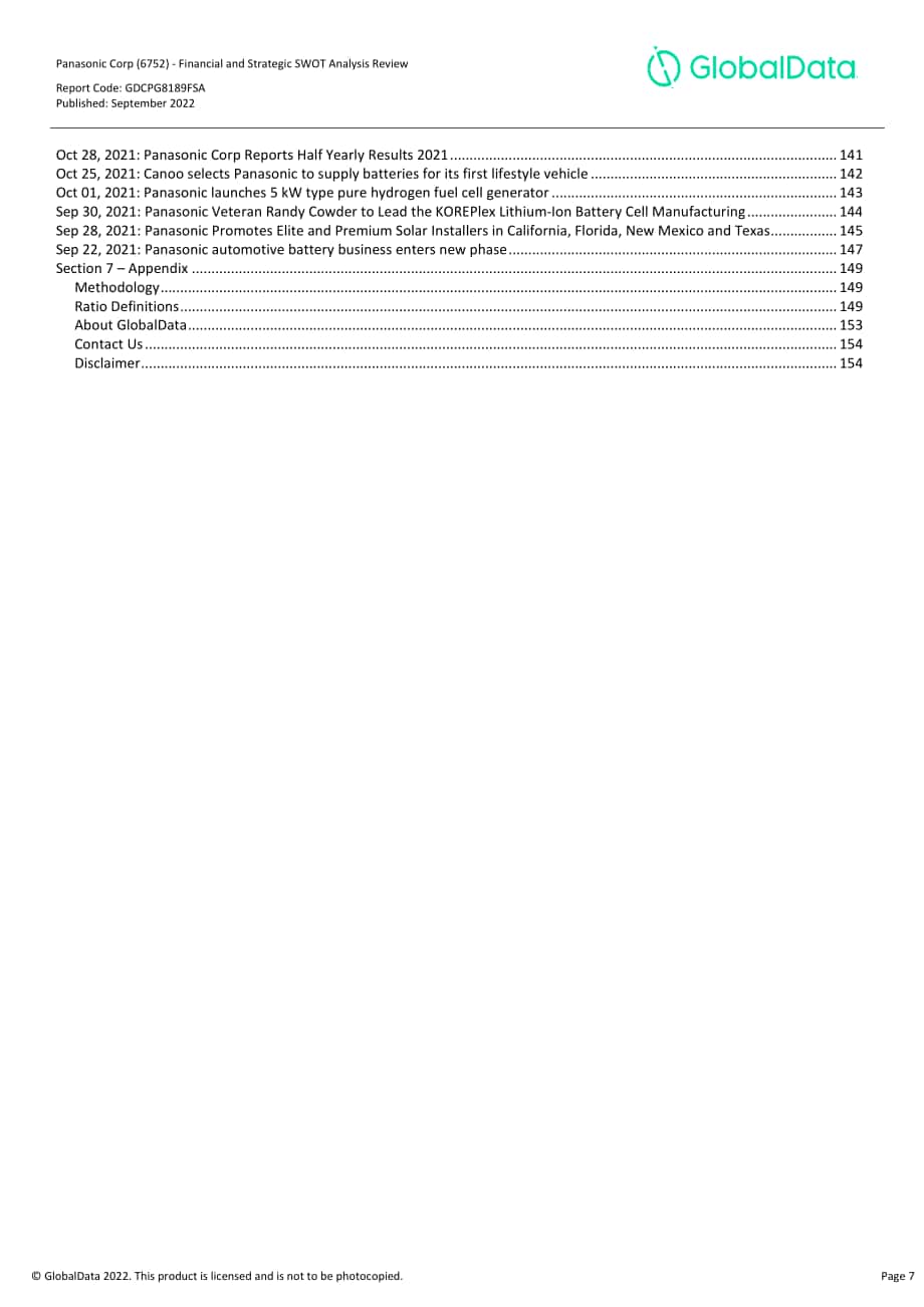 GlobalData：松下（PANASONIC）公司財務(wù)狀況與SWOT戰(zhàn)略分析綜述報告（英文版）（154頁）.pdf_第7頁