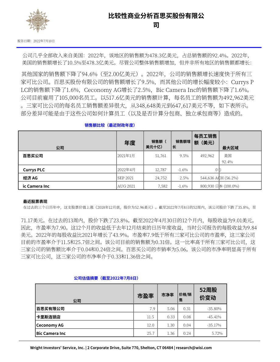 Wright：百思買（BEST BUY）公司綜合分析報告（英文版）（70頁）.pdf_第4頁