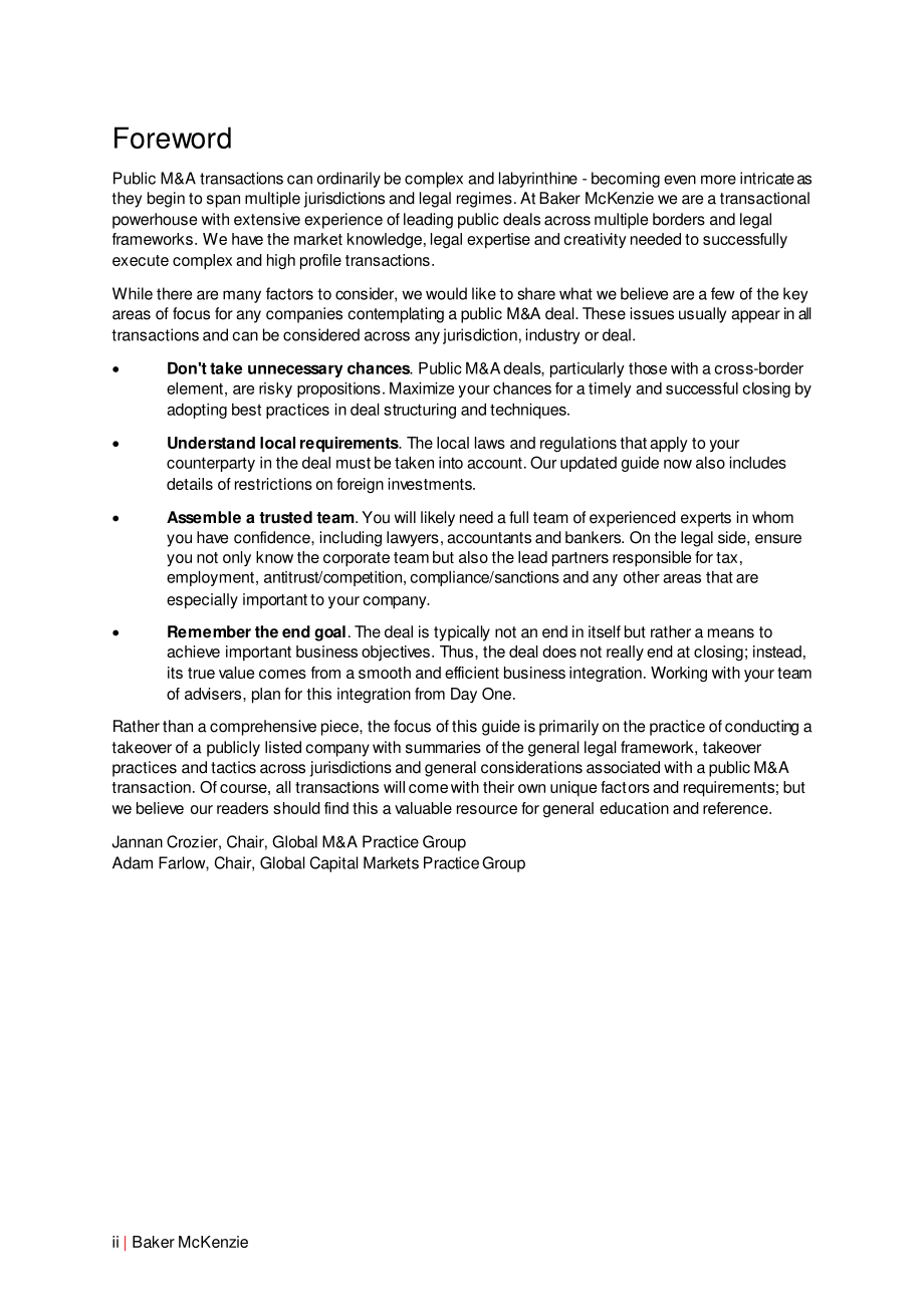 Baker Mckenzie：2022年全球公開(kāi)并購(gòu)指南（第4版）（英文版）（729頁(yè)）.pdf_第4頁(yè)