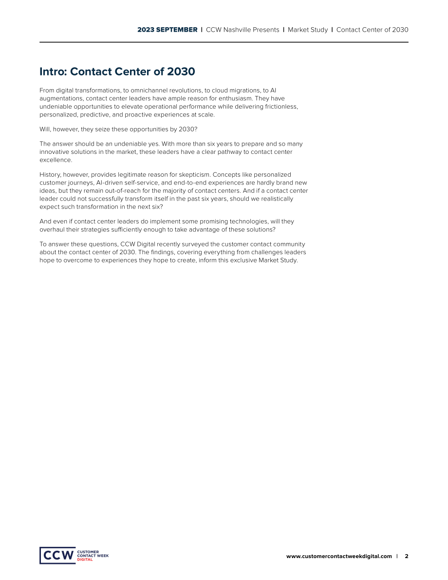 CCW Digital：2030年呼叫中心市場(chǎng)前景研究報(bào)告（英文版）（32頁）.pdf_第2頁