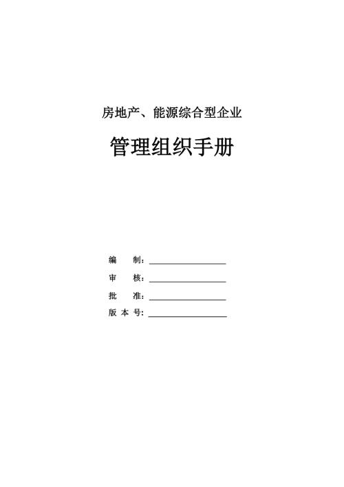 房地產、能源綜合型企業管理組織手冊（131頁）