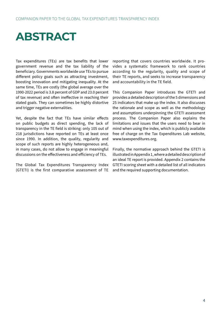德國發(fā)展研究所：2023全球稅收支出透明度指數(shù)報告（英文版）（47頁）.pdf_第4頁