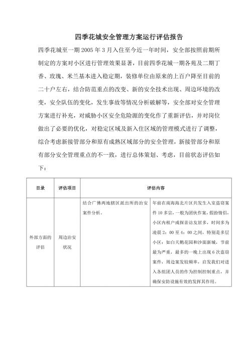 四季花城安全管理方案運行評估報告（7頁）