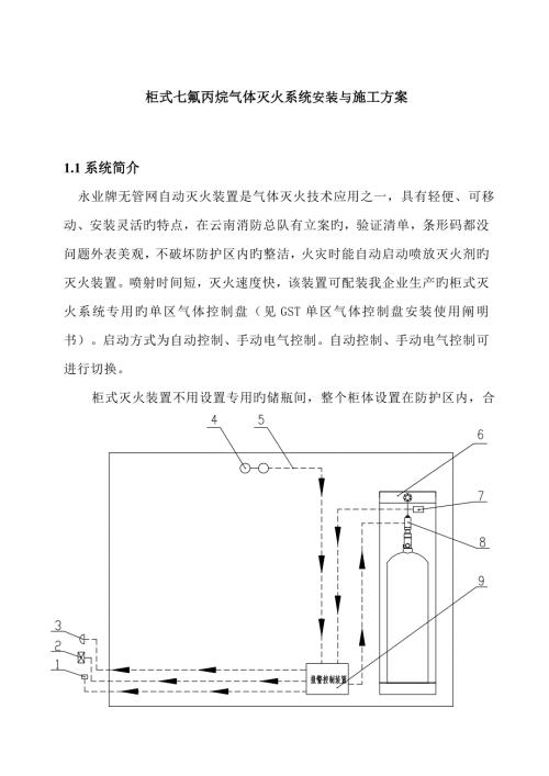 柜式七氟丙烷安裝方法與施工方案（11頁(yè)）