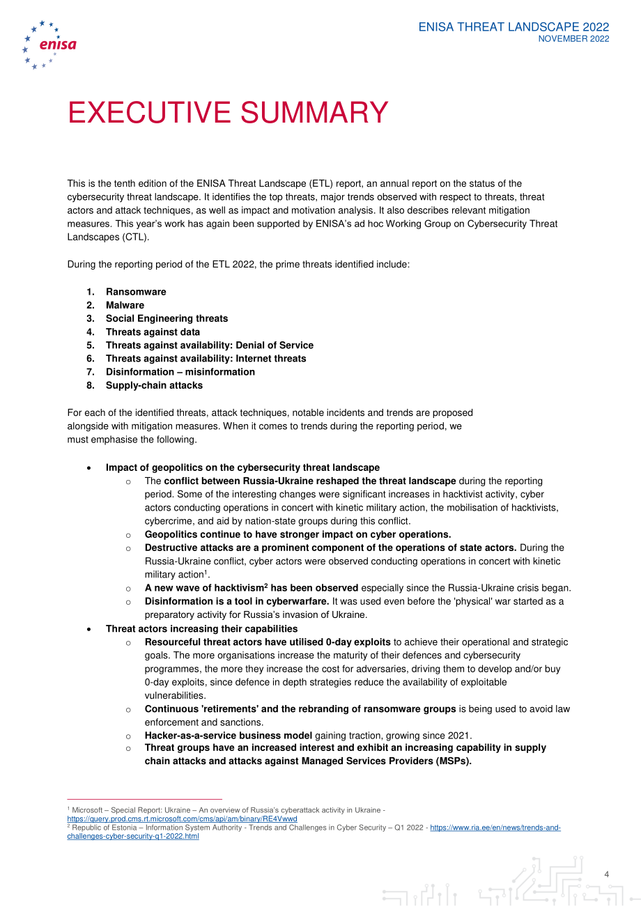 歐盟網絡安全局：2022年網絡安全威脅形勢報告（英文版）（150頁）.pdf_第5頁