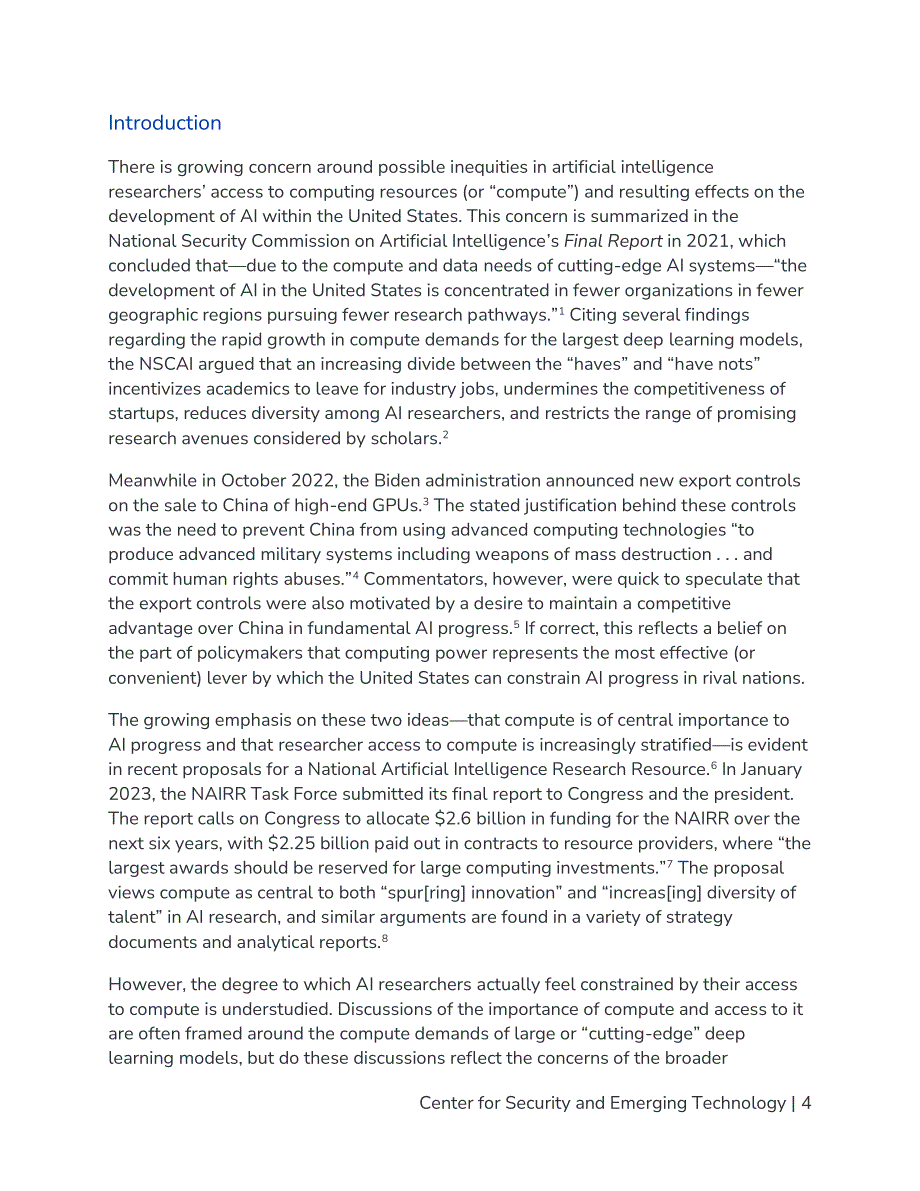 CSET：2023人工智能研究人員算力需求及使用情況研究報(bào)告（英文版）（53頁(yè)）.pdf_第5頁(yè)