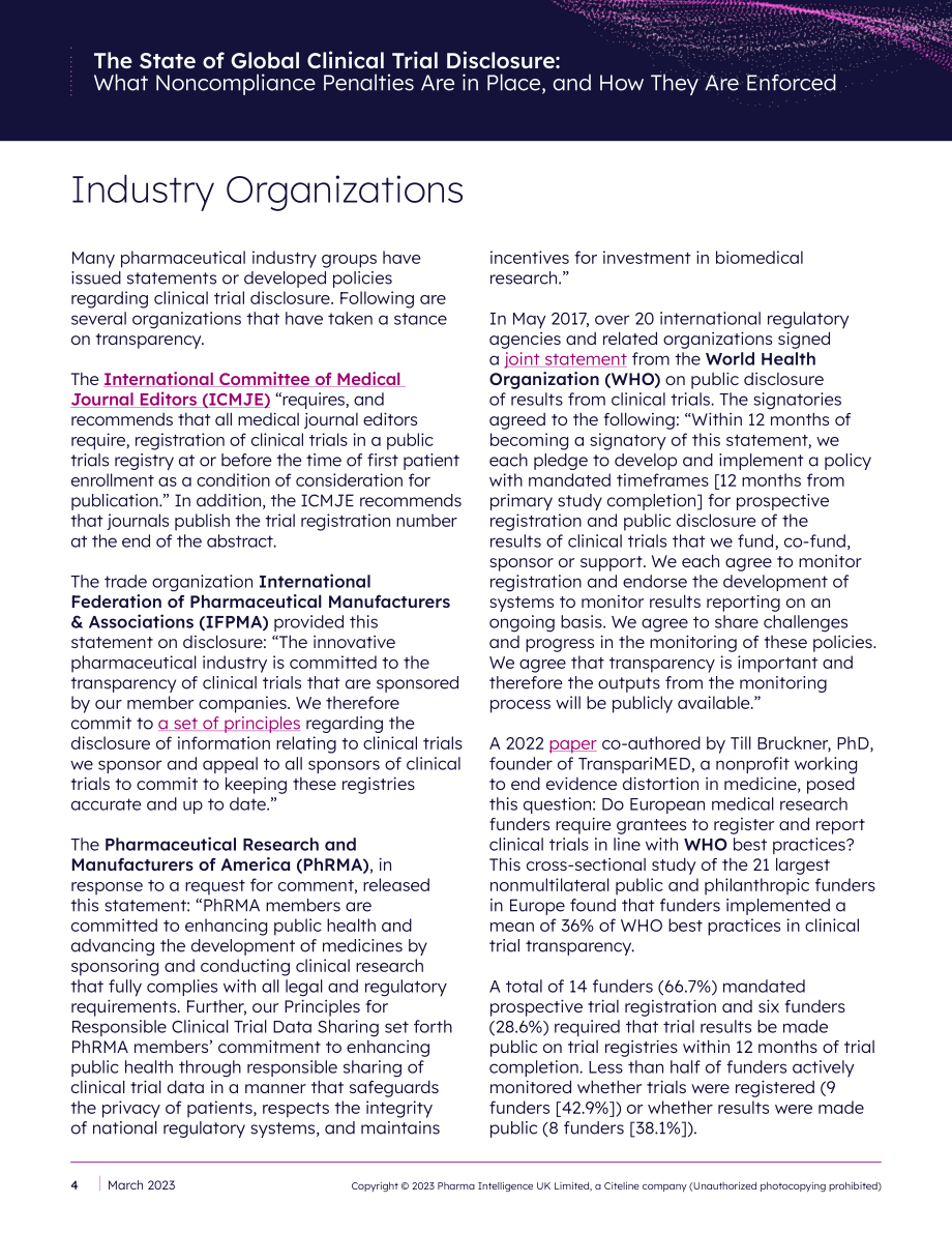 Informa Pharma Intelligence：2023全球臨床試驗信息披露狀況白皮書（英文版）（20頁）.pdf_第4頁