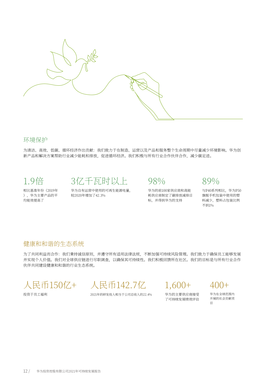 華為投資控股有限公司（HUAWEI INVESTMENT & HOLDING）2021年可持續發展報告（英文版）（120頁）.pdf_第14頁