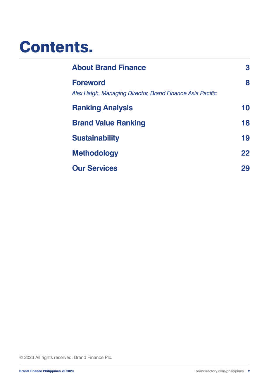 Brand Finance：2023年菲律賓品牌價值20強(qiáng)報告（英文版）（34頁）.pdf_第2頁