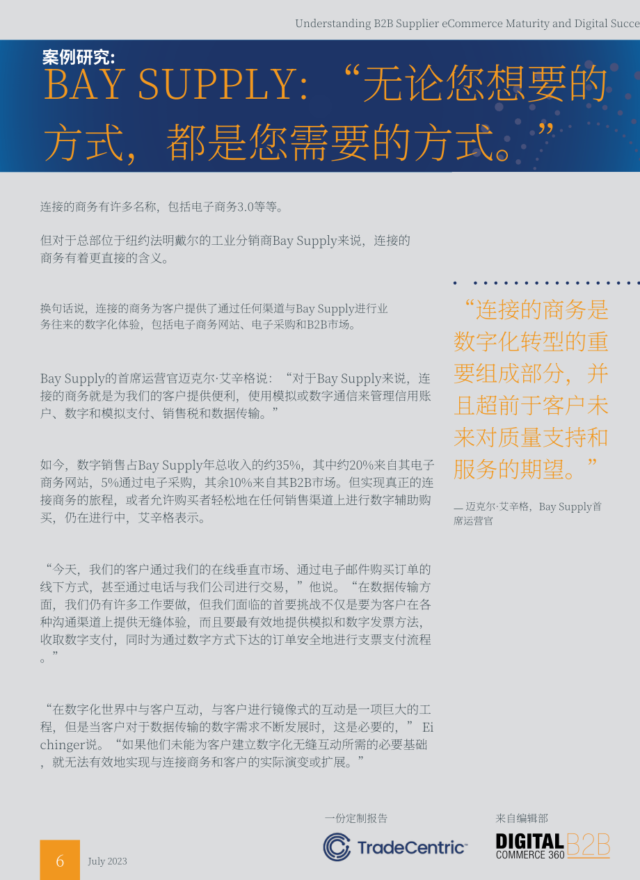 Digital Commerce 360：2023年B2B供應商電子商務成熟度和數字化成功研究報告（英文版）（22頁）.pdf_第6頁