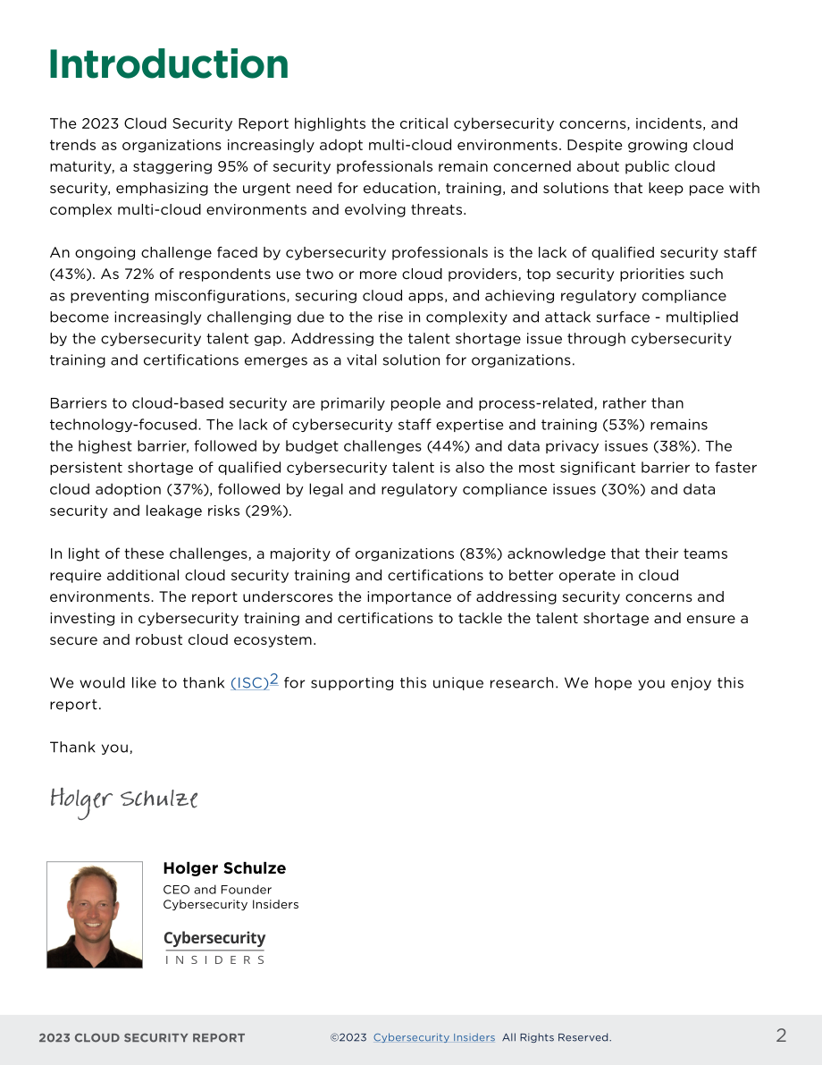 Cybersecurity Insiders：2023年云安全報(bào)告（英文版）（26頁）.pdf_第2頁