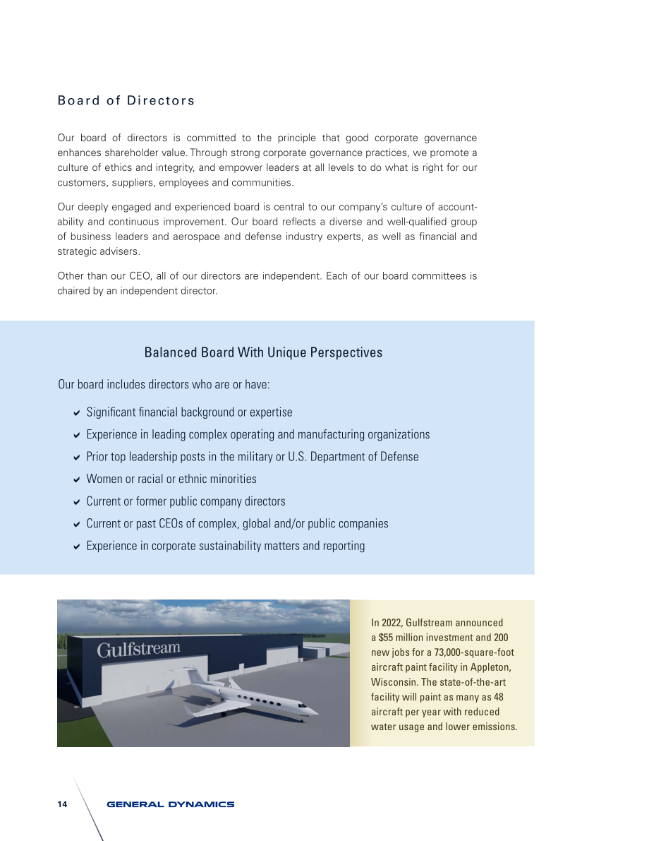 通用動力（GENERAL DYNAMICS）2022年度企業(yè)可持續(xù)發(fā)展報告 （英文版）（62頁）.pdf_第14頁
