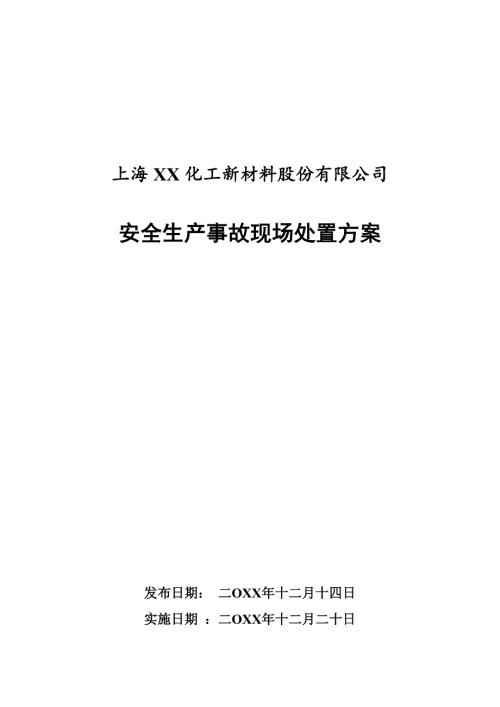 化工新材料公司安全生產事故現場處置方案（22頁）