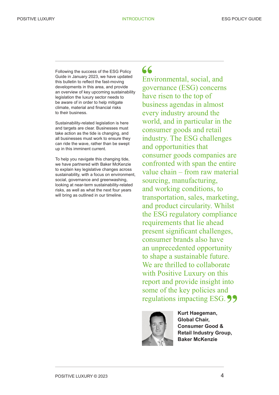 Positive Luxury：2023年ESG政策指南：奢侈品可持續立法的未來（英文版）（31頁）.pdf_第4頁