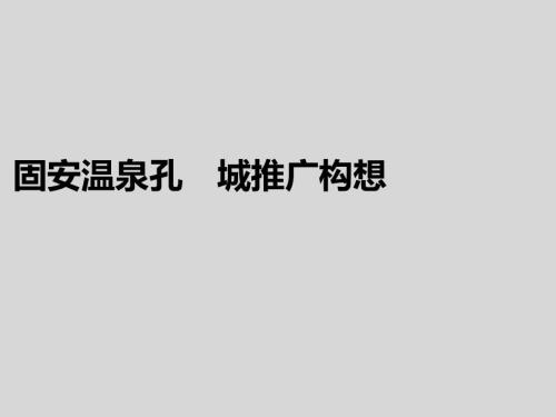 固安溫泉孔雀城度假地產(chǎn)項目推廣構(gòu)想方案（54頁）