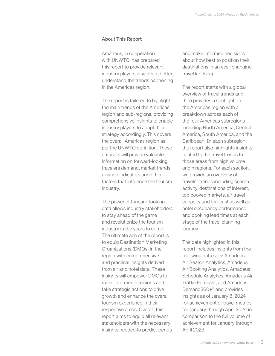Amadeus &ampamp UNWTO：2024年旅游洞察報告：聚焦美洲（1-4月）（英文版）（135頁）.pdf_第3頁