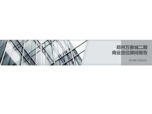 鄭州萬象城地產(chǎn)項目二期市場商業(yè)定位顧問報告（172頁）