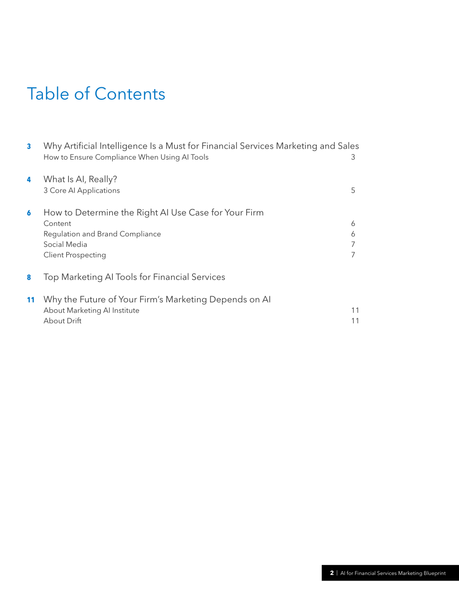 Marketing AI Institute：2023年金融服務(wù)營銷的人工智能（AI）藍圖報告（英文版）（12頁）.pdf_第2頁