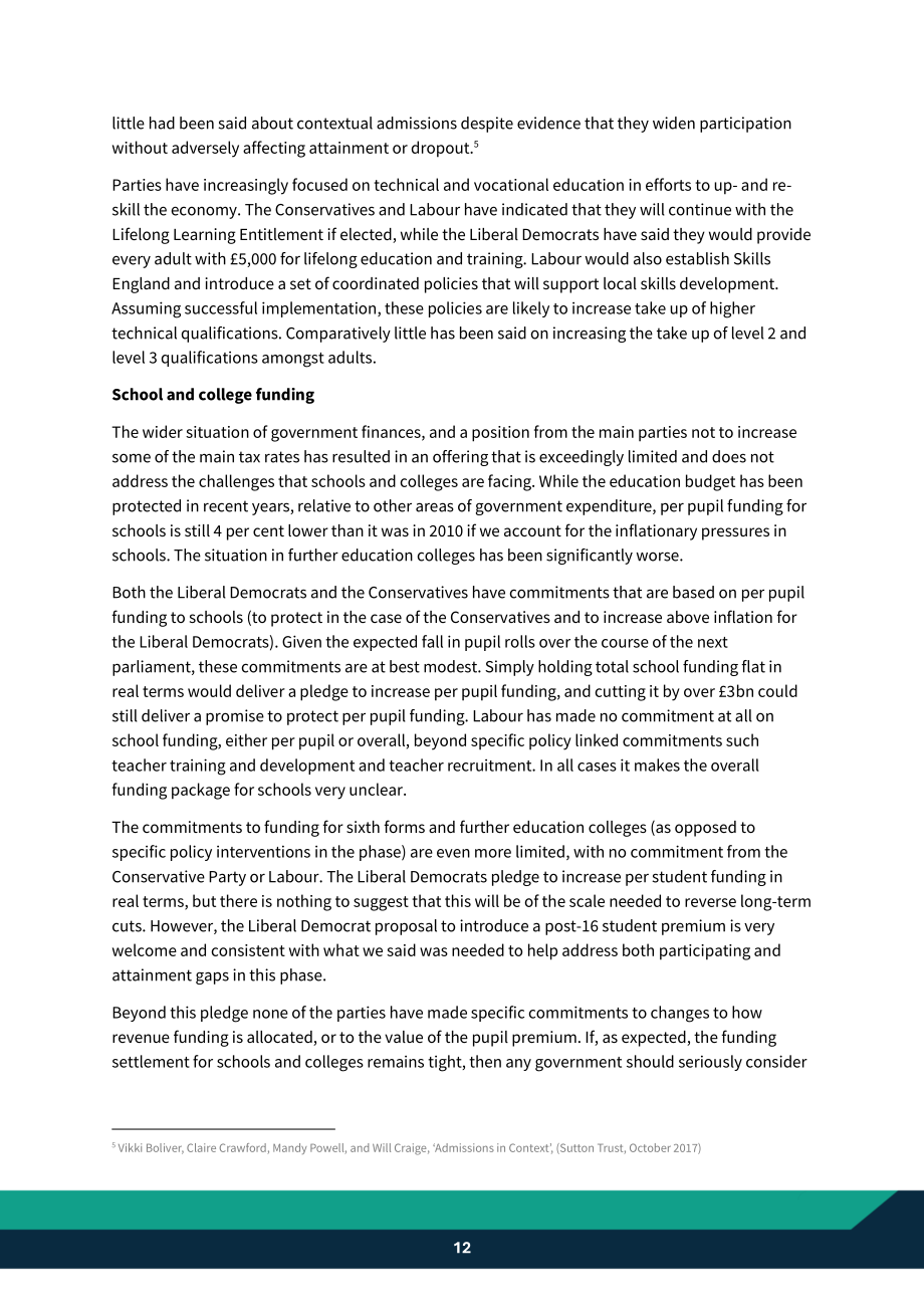 英國教育政策研究所：2024年大選：對教育宣言承諾的分析報(bào)告（英文版）（75頁）.pdf_第12頁