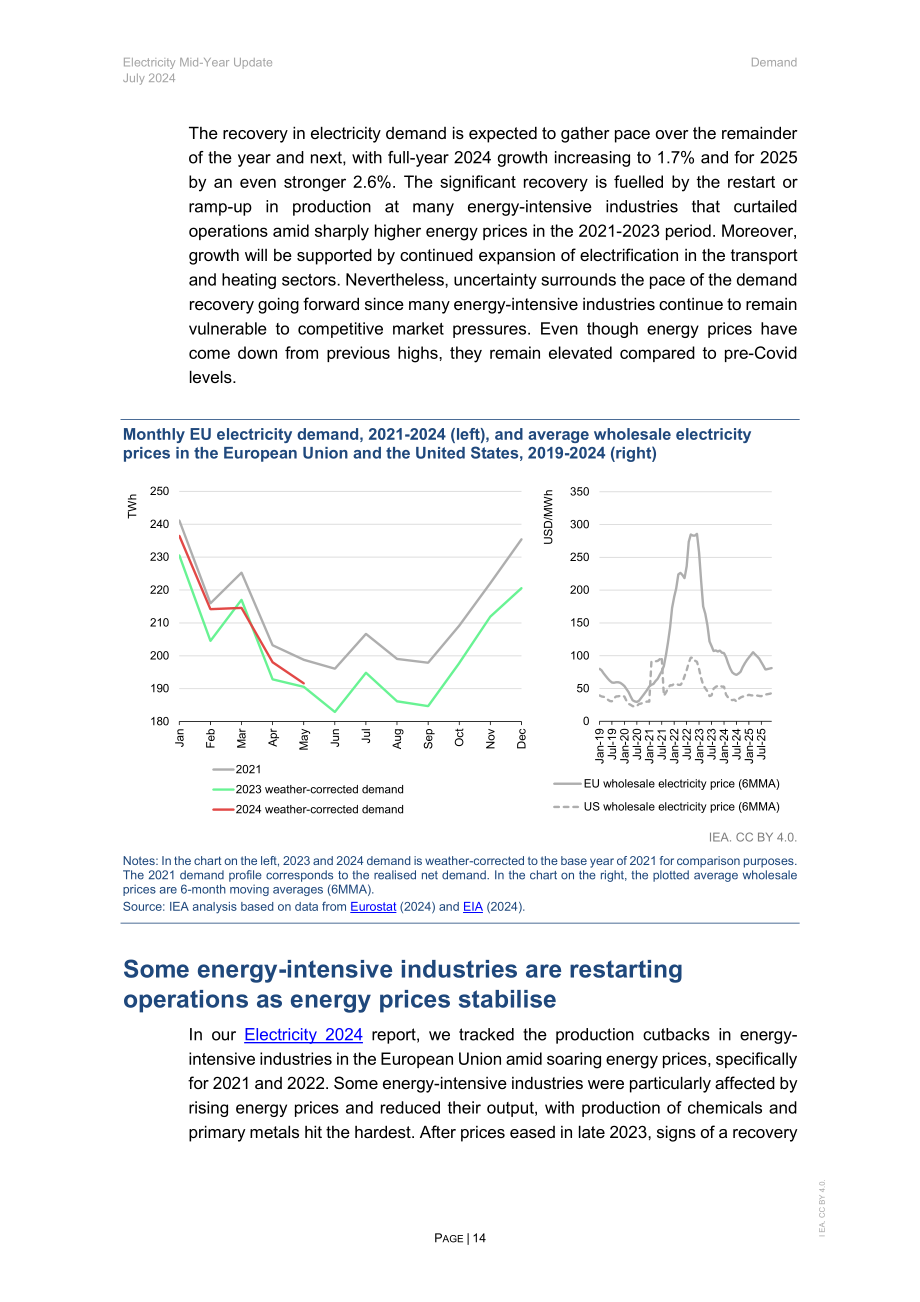 國際能源署（IEA）：2024年全球電力市場年中更新報告（英文版）（52頁）.pdf_第14頁